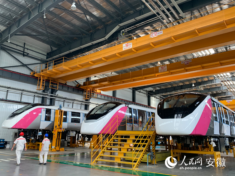 中車浦鎮(zhèn)阿爾斯通生產(chǎn)車間。人民網(wǎng) 汪瑞華攝