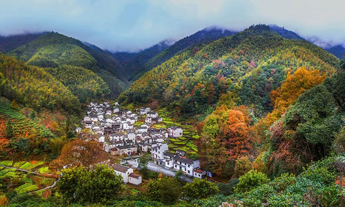 商山秋晨。姜不辣攝