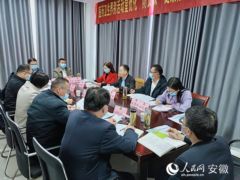 太湖縣醫(yī)療界別工作室里，委員們正協(xié)商問(wèn)題。人民網(wǎng) 陶偉攝
