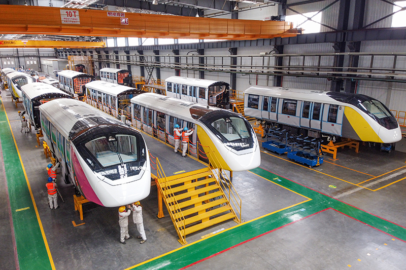 中車浦鎮(zhèn)阿爾斯通生產(chǎn)車間。鄭遠(yuǎn)攝