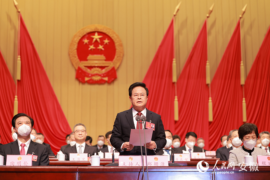 鄭柵潔宣布大會(huì)開幕。人民網(wǎng) 王曉飛攝
