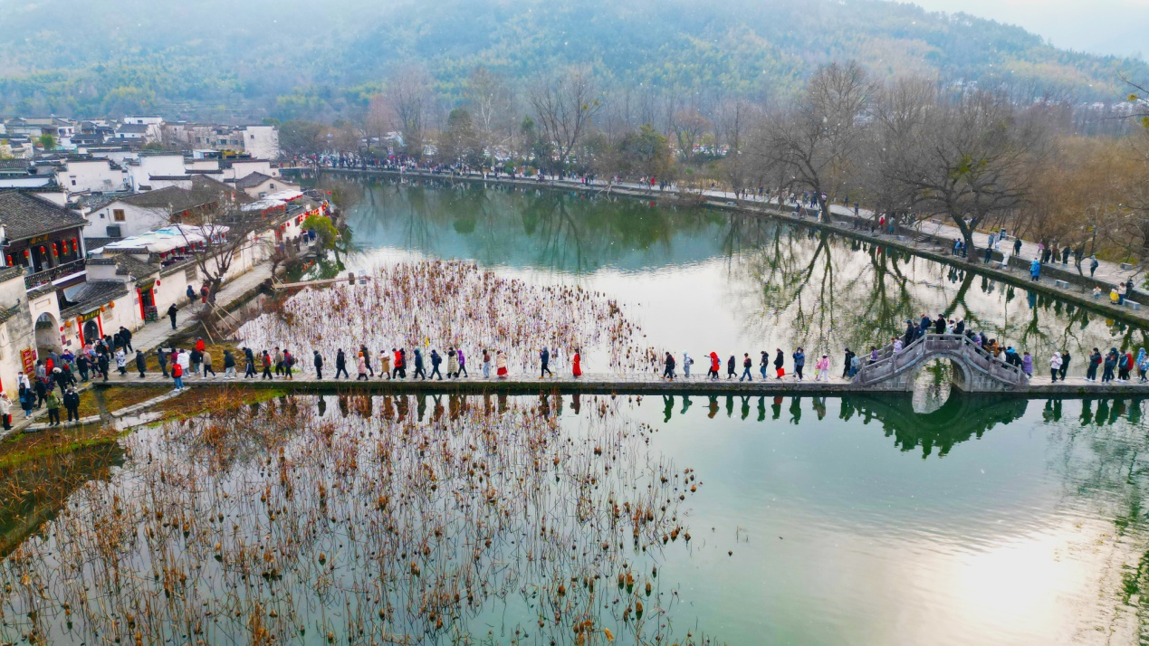 世界文化遺產(chǎn)地宏村。黟縣宣傳部供圖