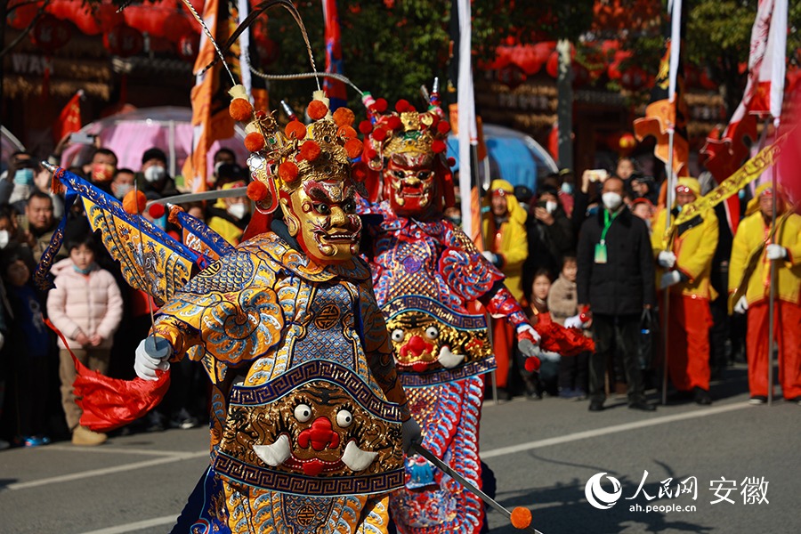 國家級非遺跳五猖。人民網(wǎng) 張俊攝