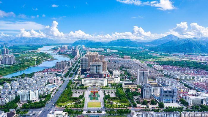 寧國市鳥瞰圖。寧國市委宣傳部供圖