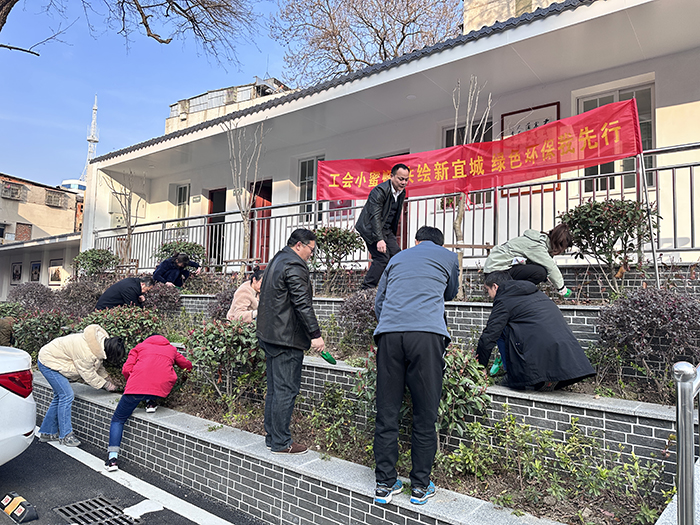 “綠化我先行”志愿活動(dòng)。安慶市總工會(huì)供圖