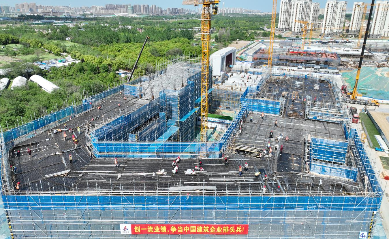 安徽三建合肥一中淝河校區(qū)項目。安徽建工集團供圖