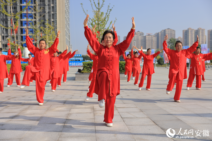 五禽戲。人民網(wǎng)記者 王曉飛攝