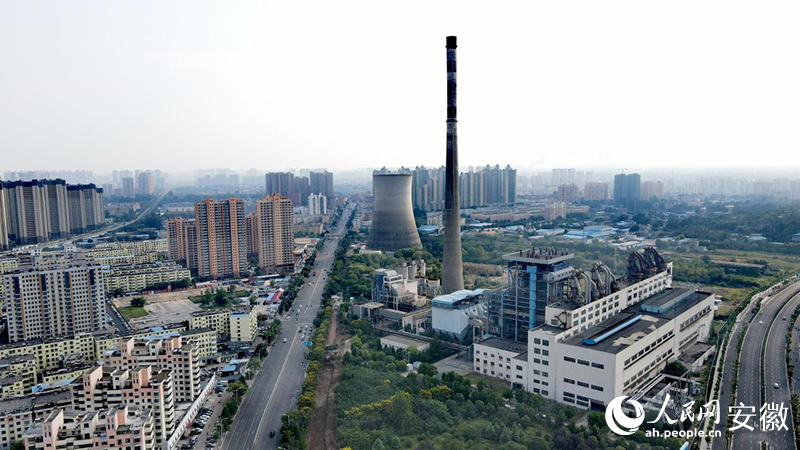 航拍大唐電廠工業(yè)文明展覽館。 人民網(wǎng)記者 王銳攝