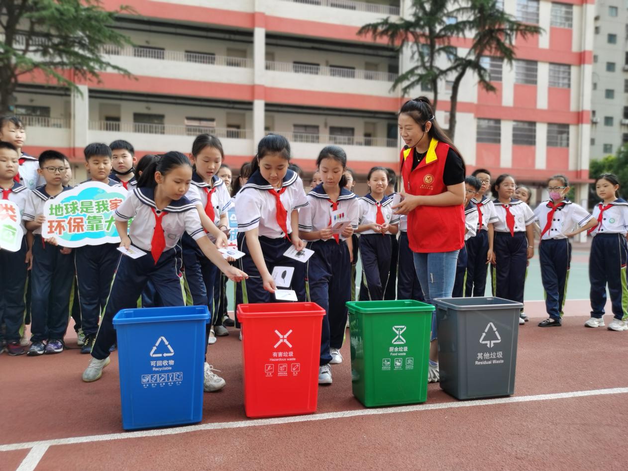 垃圾分類宣傳進(jìn)校園活動(dòng)。 淮北市城管局供圖