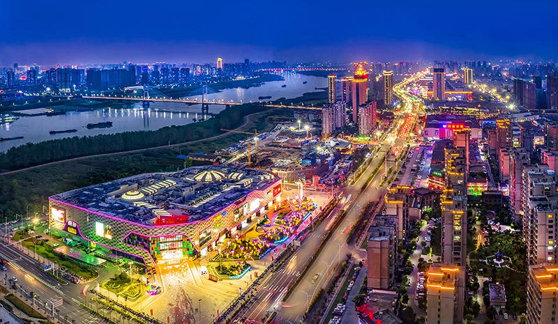 蚌埠淮河兩岸城市夜景。蚌埠市委宣傳部 供圖