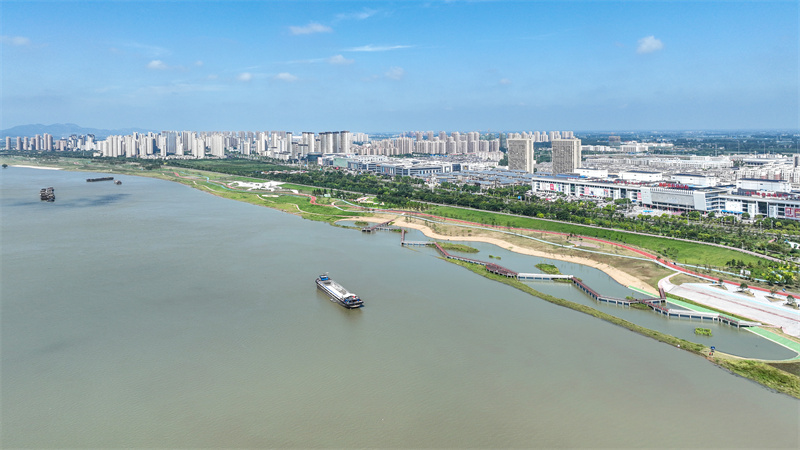 水清岸綠的淮河兩岸成為市民休閑游玩的城市會(huì)客廳。胡磊攝
