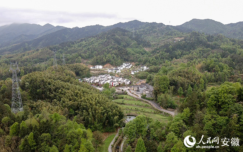 群山環(huán)抱中的大灣村。人民網(wǎng)記者 王銳攝