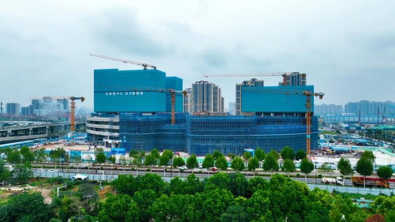 建設(shè)中的合肥市兒童醫(yī)院新區(qū)。