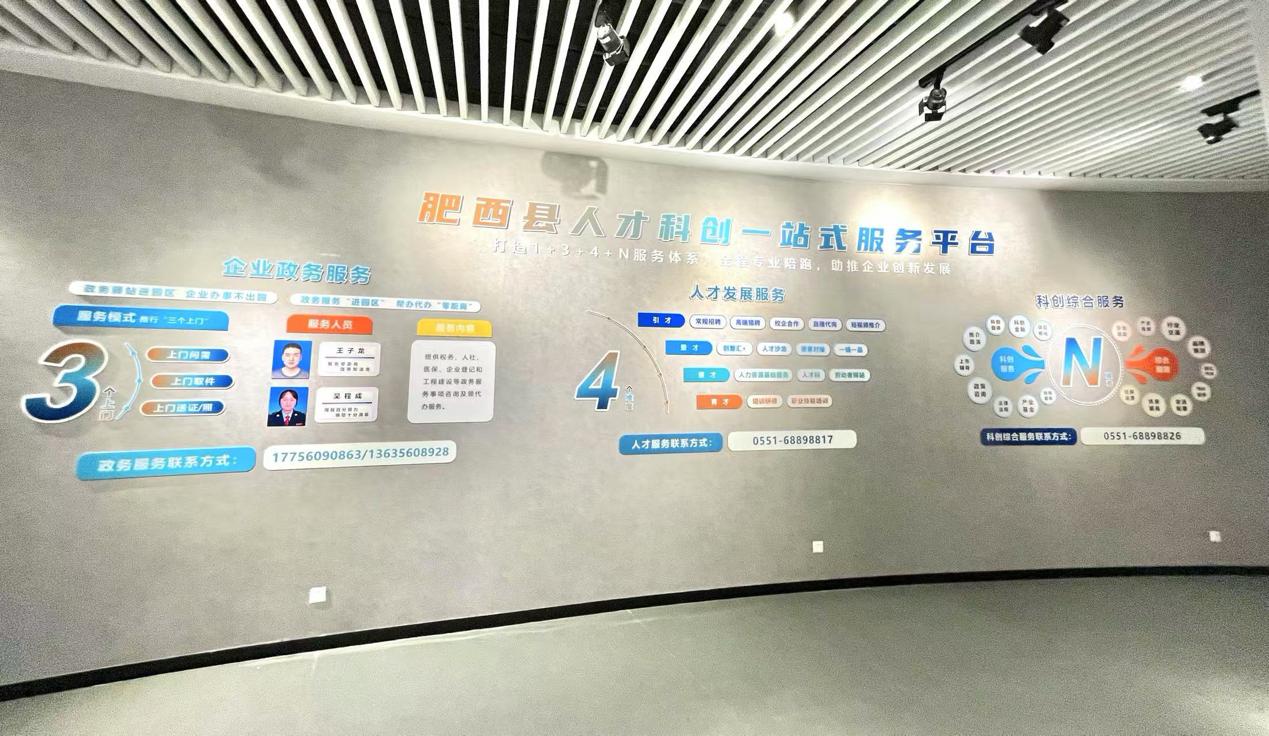 肥西縣"3+4+N"人才科創(chuàng)一站式服務(wù)平臺。 肥西縣委組織部供圖
