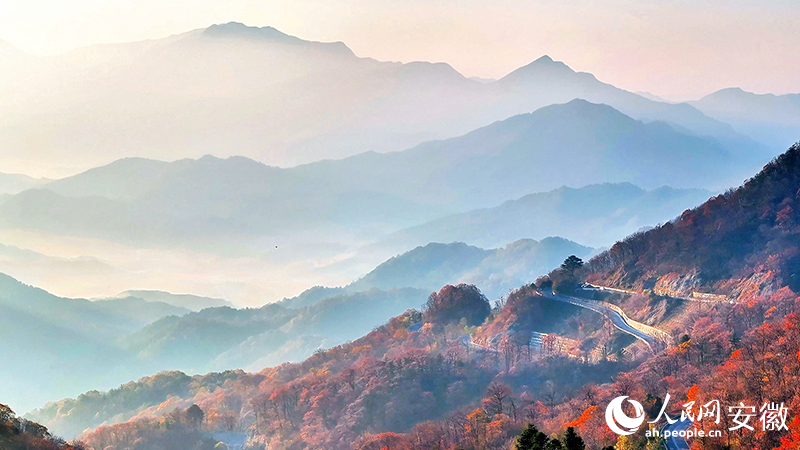 層林盡染馬鬃嶺。人民網(wǎng) 郭昊攝