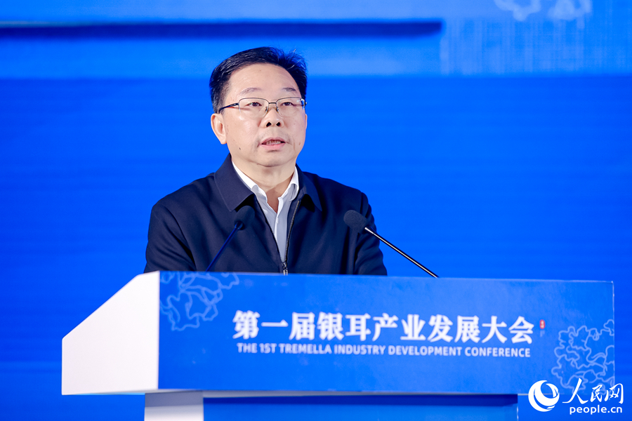 古田縣委書記張成慧在大會(huì)上發(fā)言。人民網(wǎng)攝