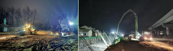 夜晚上土。安徽建工集團(tuán)供圖