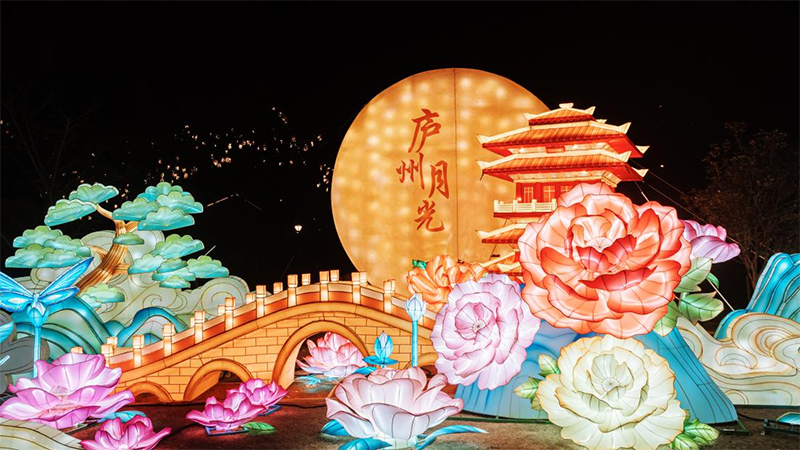 逍遙津新春燈會“廬州月光”燈組。廬陽區(qū)委宣傳部供圖