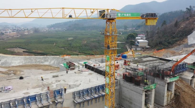 魯谼山水庫工程建設現(xiàn)場。
