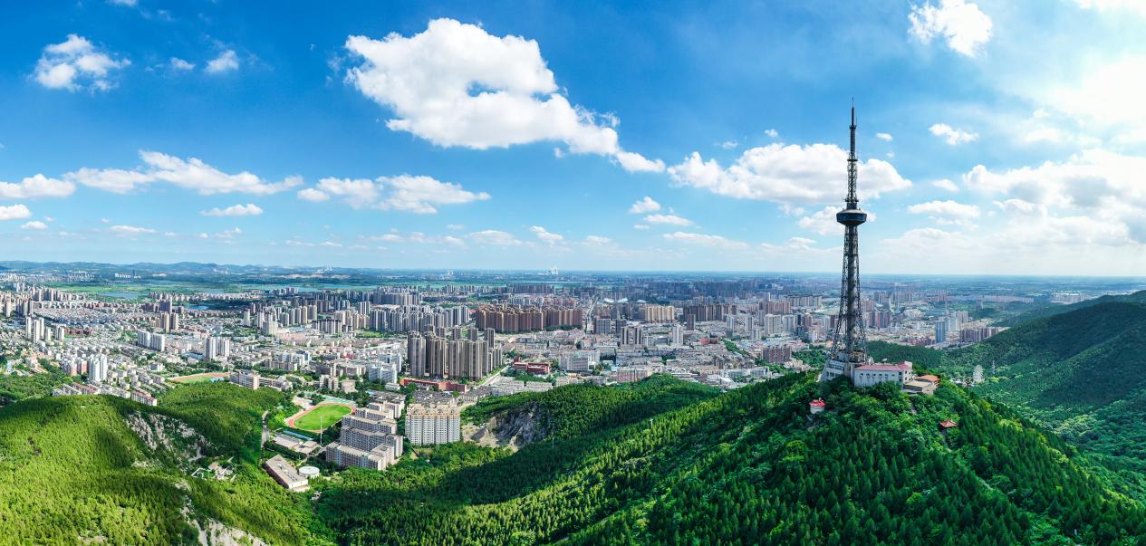 航拍淮北城市風(fēng)景線?；幢笔形麄鞑抗﹫D
