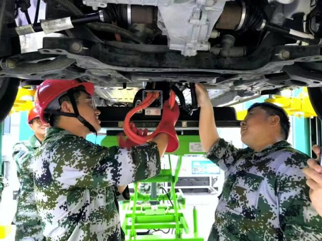 退役軍人學(xué)員實(shí)訓(xùn)現(xiàn)場(chǎng)。